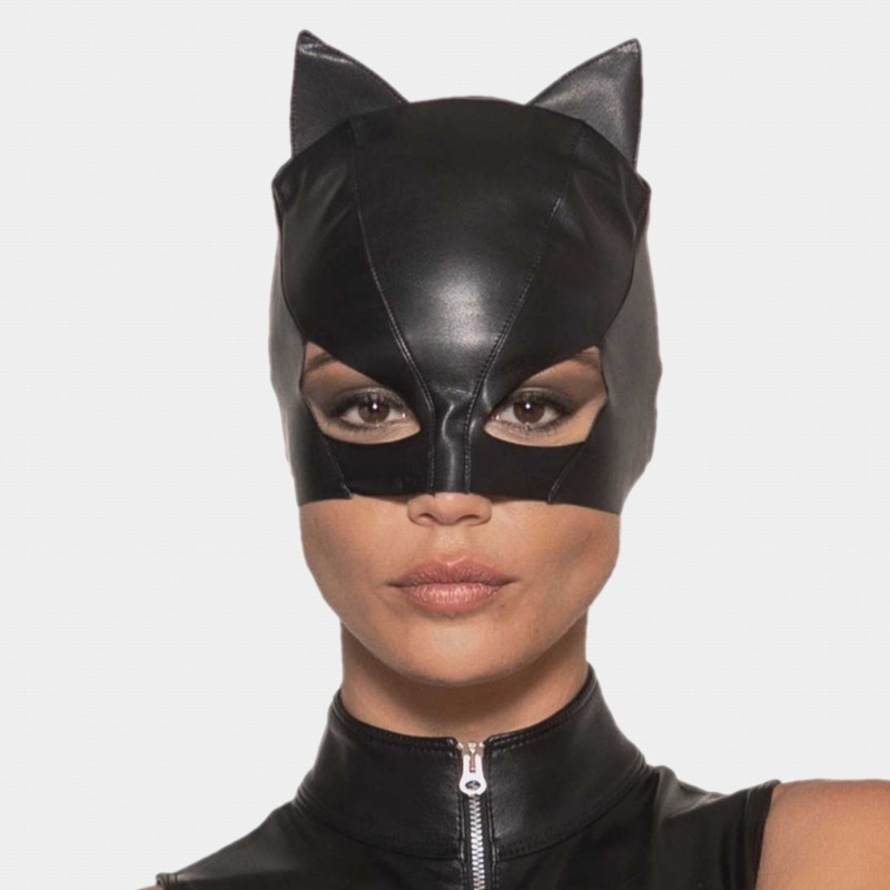 Petit Chat Masque Faux Cuir