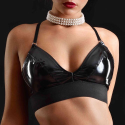 Jade Brassiere Vinyle Noir