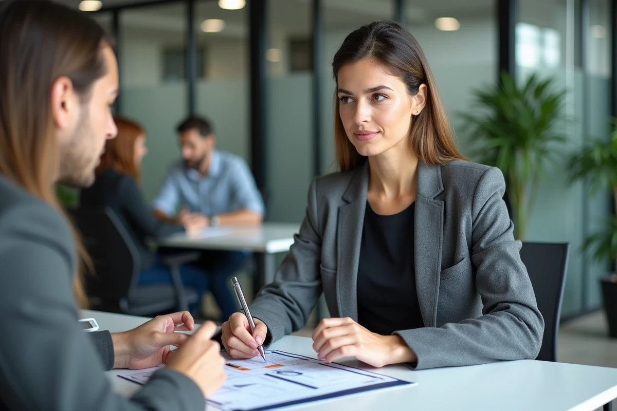 Artisane consultant un conseiller juridique pour choisir son statut d'entreprise artisanale