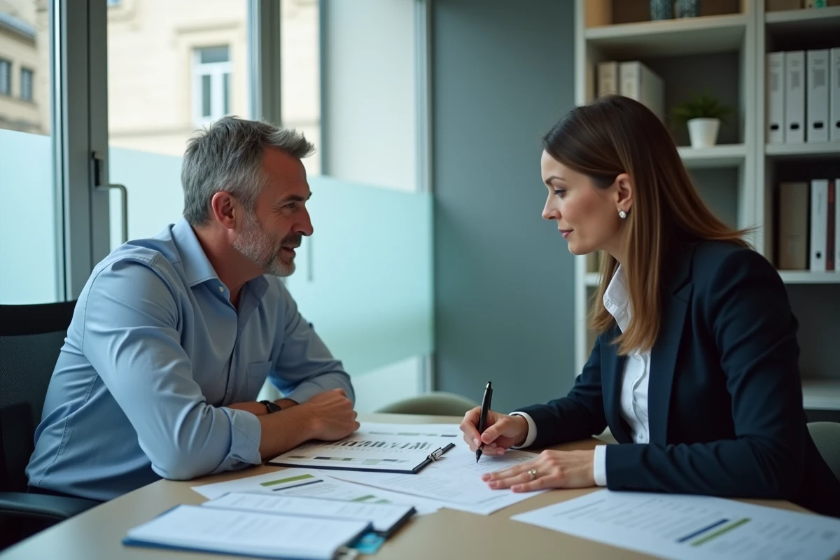 Rendez-vous bancaire pour évaluer l'apport personnel nécessaire à l'achat d'une résidence secondaire